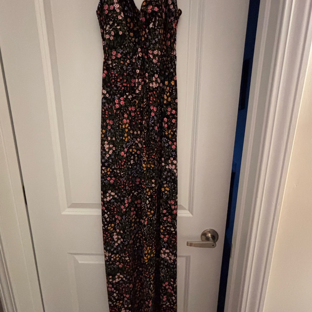 No Boundaries Black Floral Dress